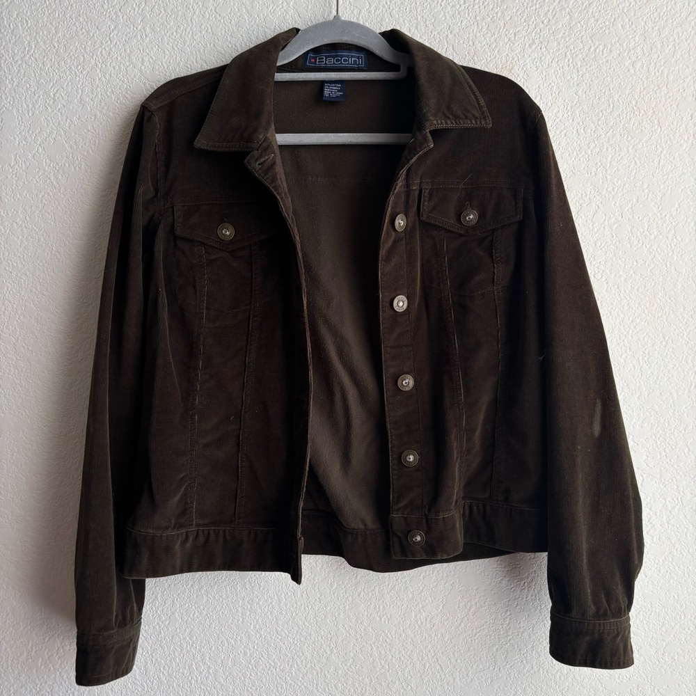 Baccini size medium grey corduroy jacket